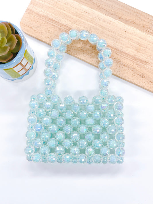 Sky Blue Beaded Mini HandBag