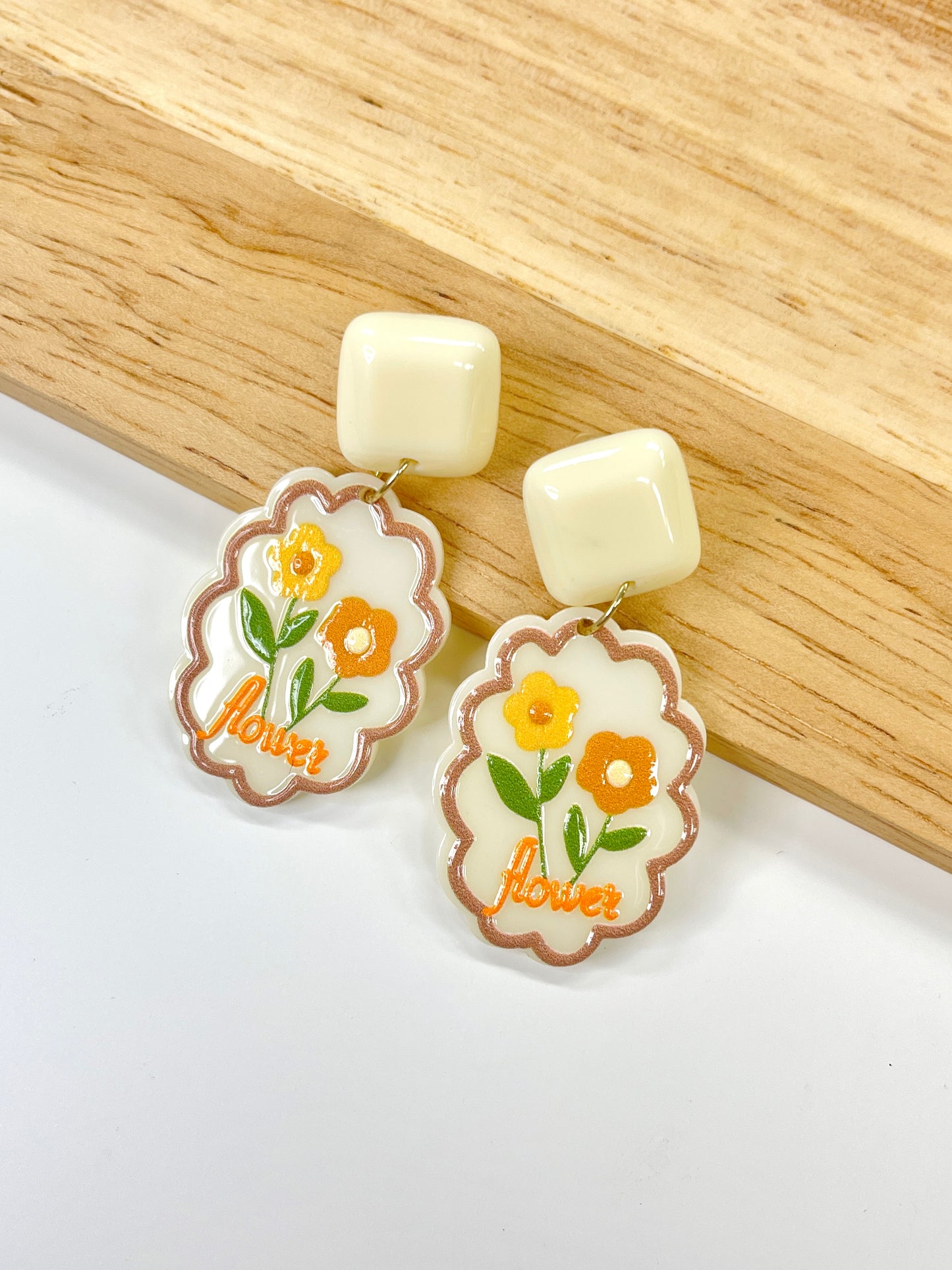 Autumn Daisy Dangle Earrings