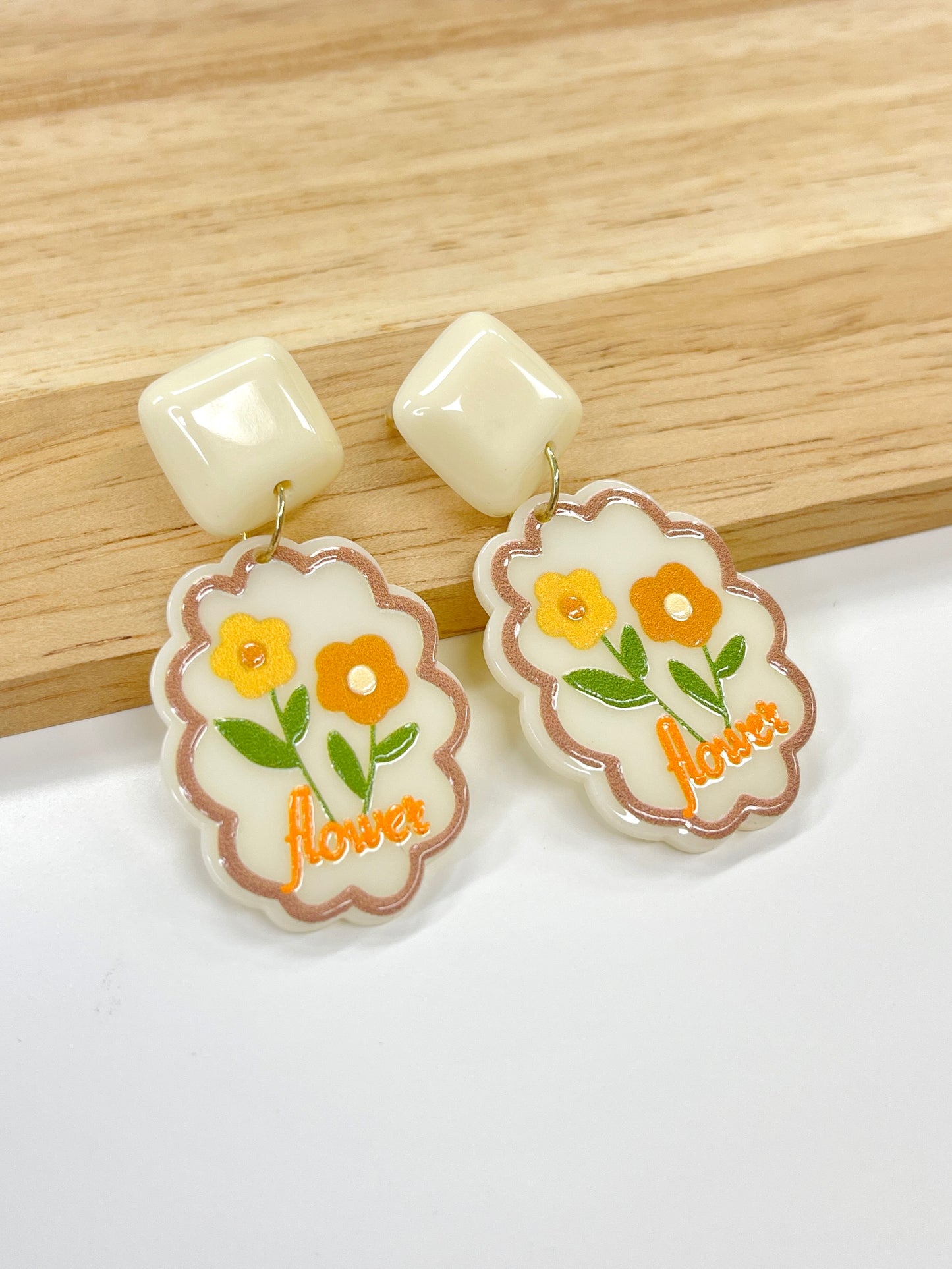 Autumn Daisy Dangle Earrings